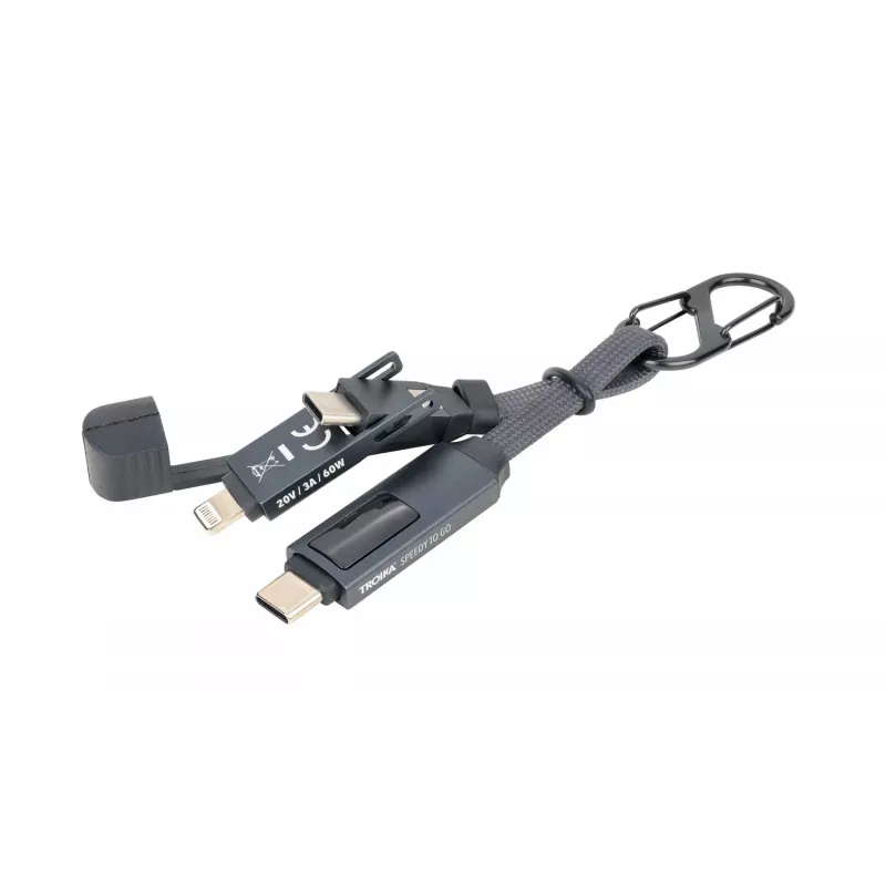 TROIKA SPEEDY TO GO portachiavi con gettone per carrello - titanio CBL60/TI