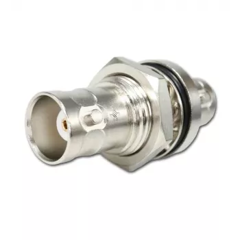 Telegärtner J01004A1233Z adattatore connettore maschio BNC su connettore femmina BNC, 75 Ohm, nero
