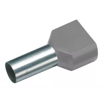 Cimco 187704 puntalino doppio 0,75 mm² parzialmente isolato grigio (100 pz.)