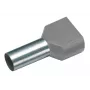 Cimco 187704 puntalino doppio 0,75 mm² parzialmente isolato grigio (100 pz.)