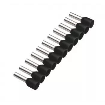 Cimco 187503 Terminale a crimpare parzialmente isolato, 1,5 mm², nero, 500 pz.