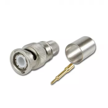 Telegärtner Connettore maschio BNC a crimpare per RG214/U e RG393/U, 50 Ohm, 1 pz. J01000A0060