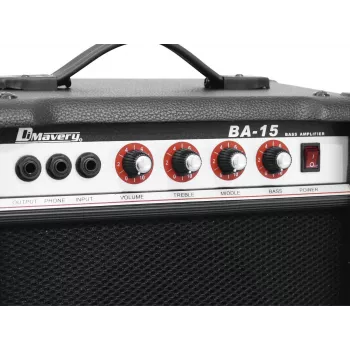 DIMAVERY BA-15 Amplificatore combo per basso 15W nero 26363005