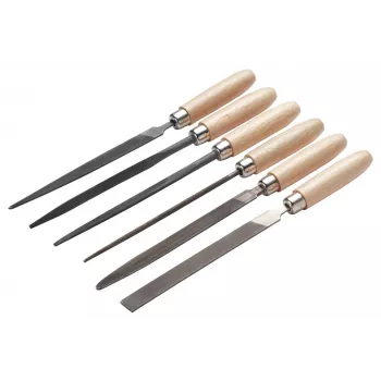 Cimco Set di lime di precisione 206750, 6 pezzi, 160 mm, taglio 2, DIN 7283