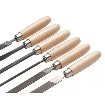 Cimco Set di lime di precisione 206750, 6 pezzi, 160 mm, taglio 2, DIN 7283