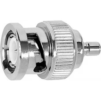 TELEGÄRTNER adattatore coassiale connettore maschio BNC su connettore maschio SMB, 50 Ohm, ottone nichelato, J01008G0038