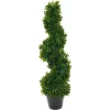 EUROPALMS pianta artificiale albero a spirale, 61cm, verde, vaso nero 82600009