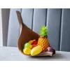 EUROPALMS mix di frutta artificiale in sacchetto di rete, 12 pezzi, polietilene, multicolore, decorativo 83309211