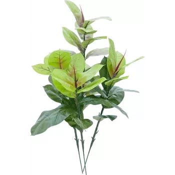 EUROPALMS pianta artificiale ficus elastica 100 cm, realistica, in vaso di plastica nero 82508303