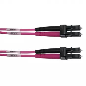 Telegärtner cavo patch in fibra ottica LC su LC multimodale OM4, 5 m, viola
