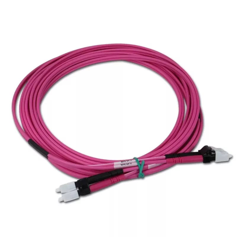 Telegärtner cavo patch in fibra ottica LC su LC multimodale OM4, 5 m, viola