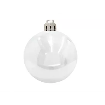 EUROPALMS set sfere decorative 7 cm, bianco, 6 pezzi (83501254)