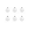 EUROPALMS set sfere decorative 7 cm, bianco, 6 pezzi (83501254)