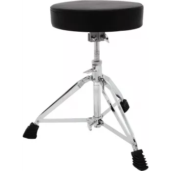 DIMAVERY DT-80 drum throne, sedile rotondo, regolabile in altezza 480-600 mm, treppiede a doppio rinforzo, nero 26031100