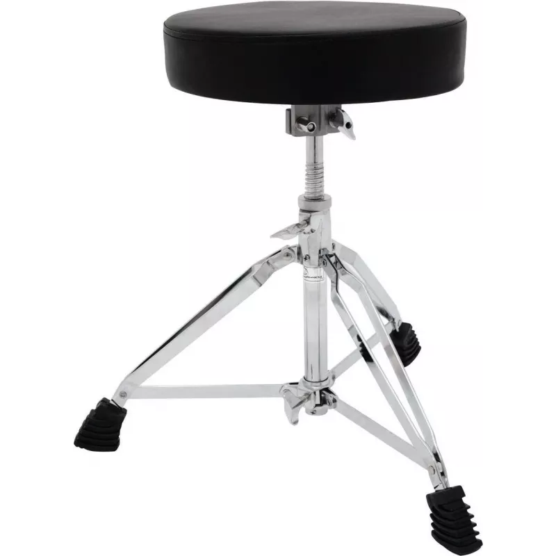DIMAVERY DT-80 drum throne, sedile rotondo, regolabile in altezza 480-600 mm, treppiede a doppio rinforzo, nero 26031100