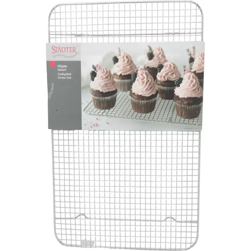 Städter Griglia rettangolare per dolci 42,5 x 29,5 x 2,5 cm acciaio cromato 464261