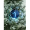 EUROPALMS palla di neve LED 8cm, blu scuro, set da 5 83501239