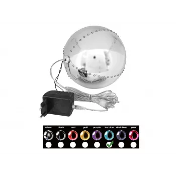 EUROPALMS palla di neve LED 15cm, Ice Blue 83501241