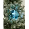 EUROPALMS palla di neve LED 15cm, Ice Blue 83501241