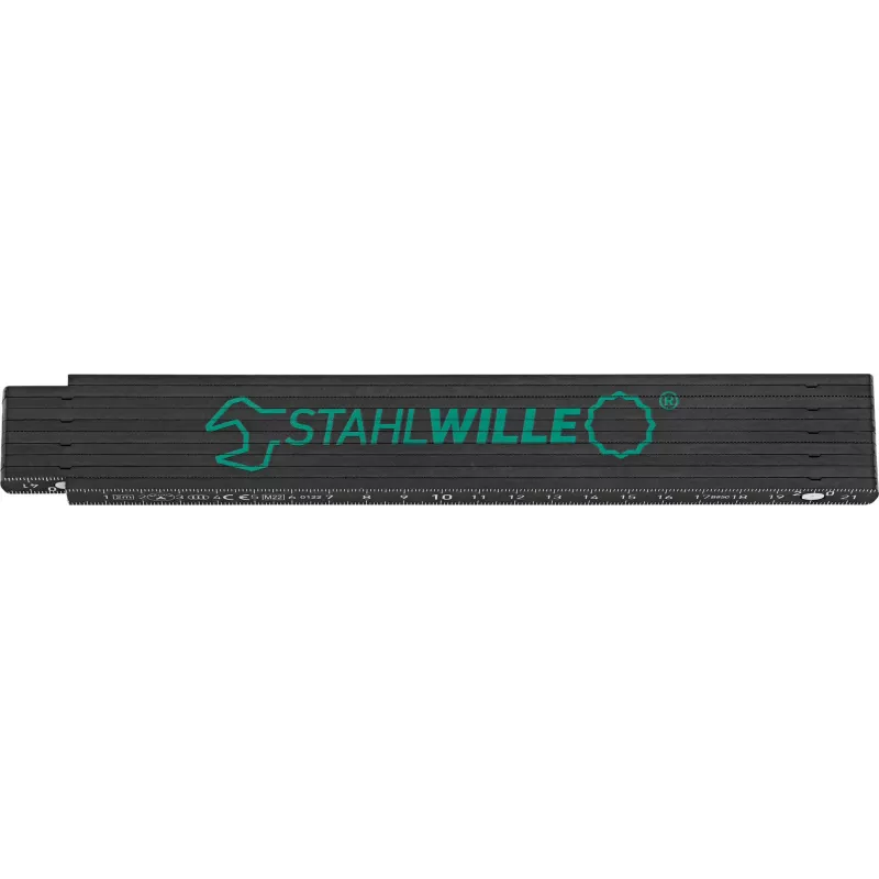 Stahlwille 13112 2M 77470003 metro pieghevole, 2 m, metrico, faggio, bianco