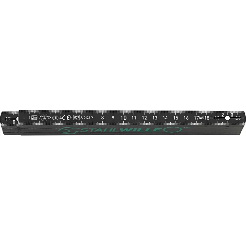 Stahlwille 13112 2M 77470003 metro pieghevole, 2 m, metrico, faggio, bianco