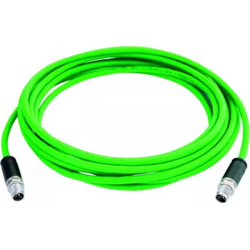 TELEGÄRTNER M12 X-coded Cat.6A cavo patch Ethernet industriale, 3 m, PUR, verde