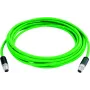 TELEGÄRTNER M12 X-coded Cat.6A cavo patch Ethernet industriale, 3 m, PUR, verde