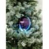 EUROPALMS palla di neve LED 8cm, lilla, confezione da 5 83501240
