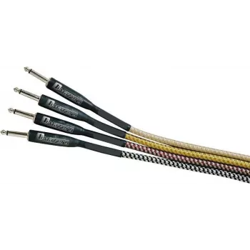 DIMAVERY cavo per strumenti 3m nero/argento connettori jack TS nichelati 26300051