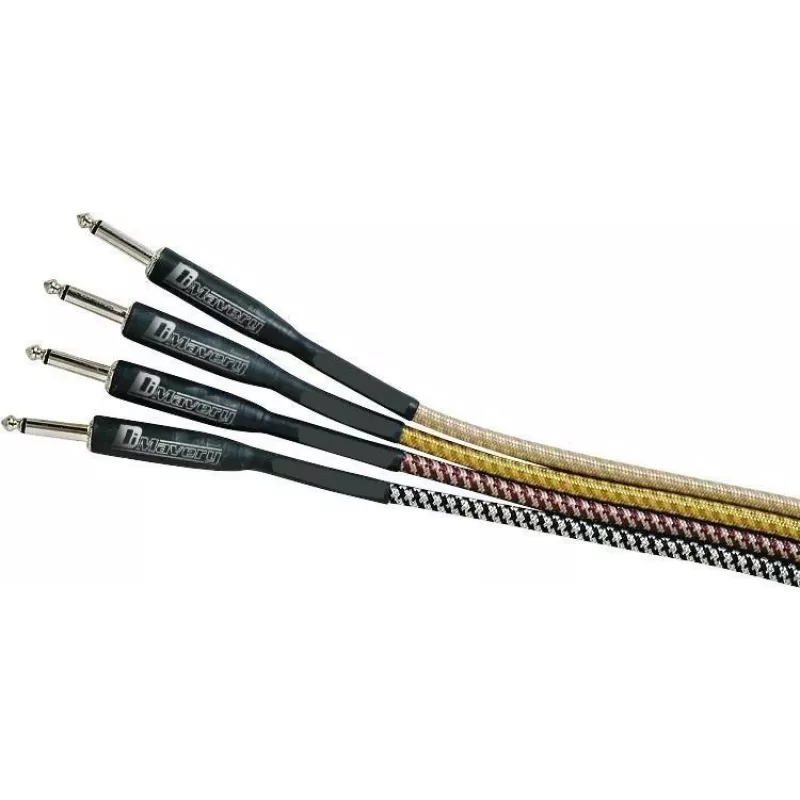 DIMAVERY cavo per strumenti 3m nero/argento connettori jack TS nichelati 26300051