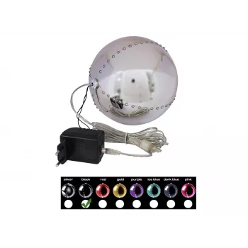 EUROPALMS Palla di neve LED 15cm, nero 83501244