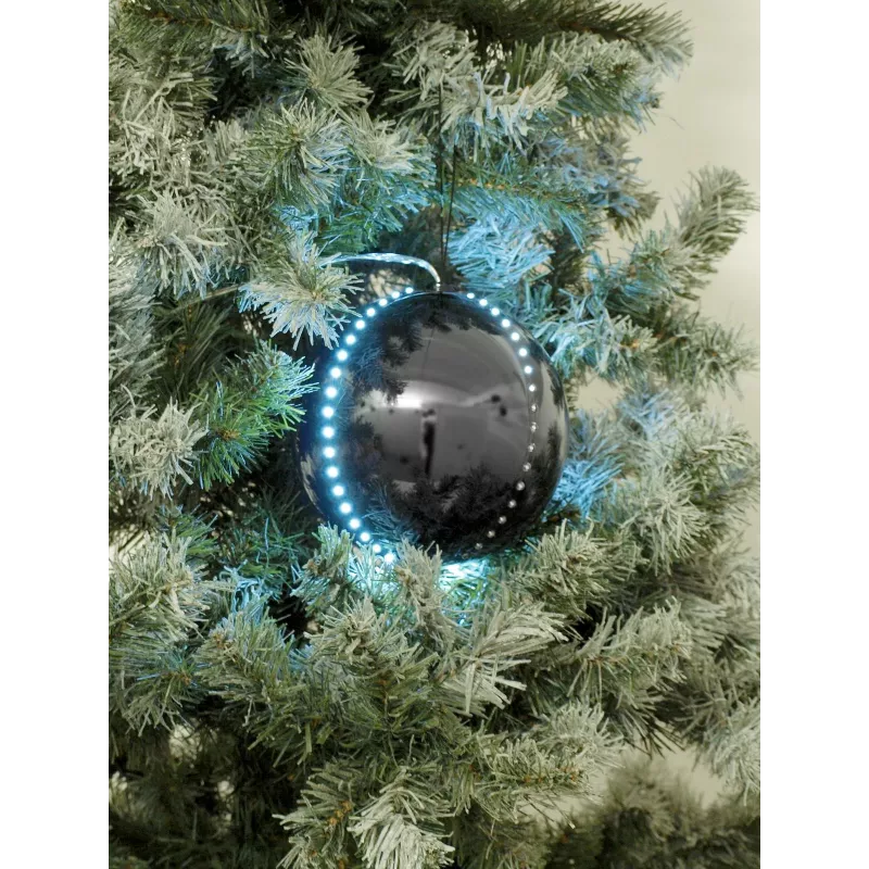 EUROPALMS Palla di neve LED 15cm, nero 83501244