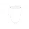 Europalms LEICHTSIN CUP-69 vaso per piante, nero, lucido (83011819)