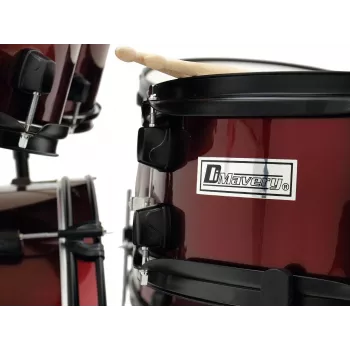 Dimavery DS-200 batteria color vino rosso incl. pedale cassa e piatti