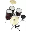 Dimavery DS-200 batteria color vino rosso incl. pedale cassa e piatti