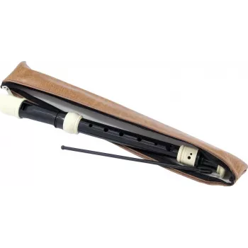 DIMAVERY flauto dolce soprano con diteggiatura barocca in Do, plastica nera, in 3 pezzi 26500410