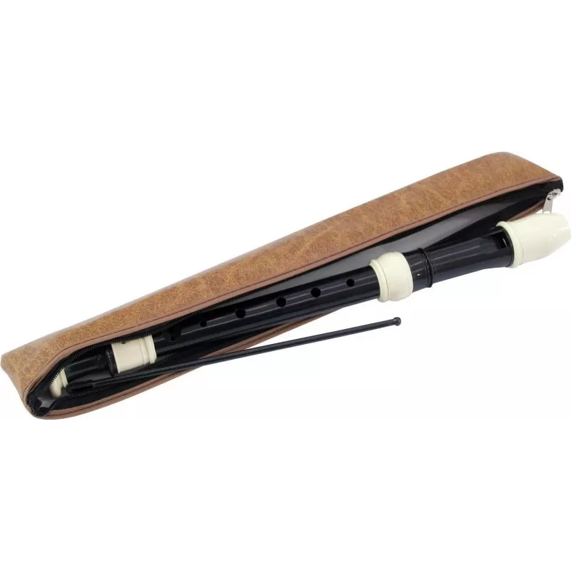 DIMAVERY flauto dolce soprano con diteggiatura barocca in Do, plastica nera, in 3 pezzi 26500410