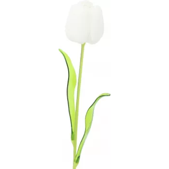 EUROPALMS Crystal Tulip fiore artificiale, bianco, 61 cm, confezione da 12 (82600204)