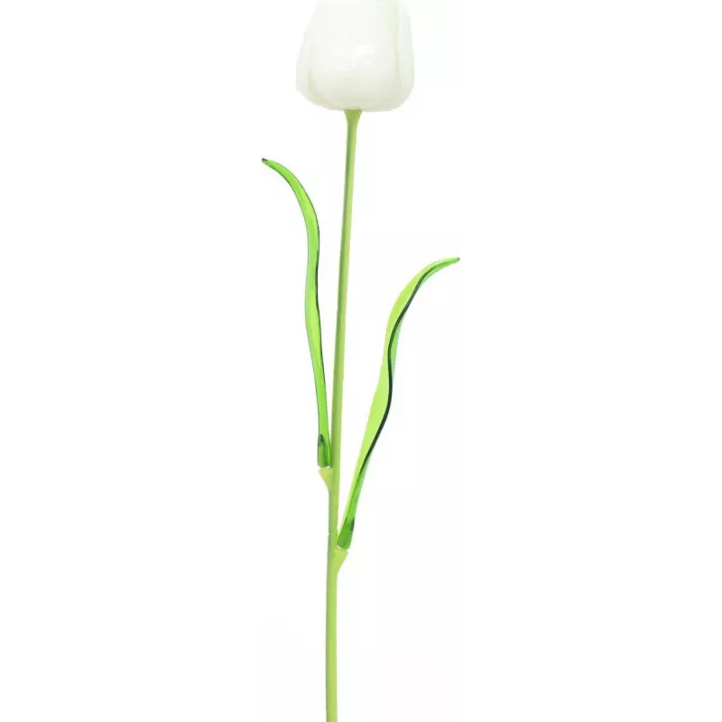 EUROPALMS Crystal Tulip fiore artificiale, bianco, 61 cm, confezione da 12 (82600204)