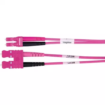 TELEGÄRTNER cavo adattatore duplex SC/LC OM4 2 m connettore SC-D LC-D viola cavo (L00891A0127)