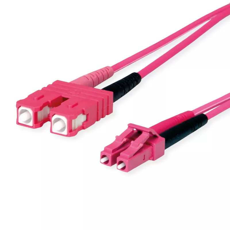 TELEGÄRTNER cavo adattatore duplex SC/LC OM4 2 m connettore SC-D LC-D viola cavo (L00891A0127)
