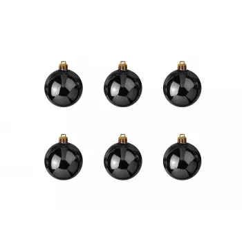 EUROPALMS sfera decorativa 7 cm, nero, confezione da 6 (83501253)