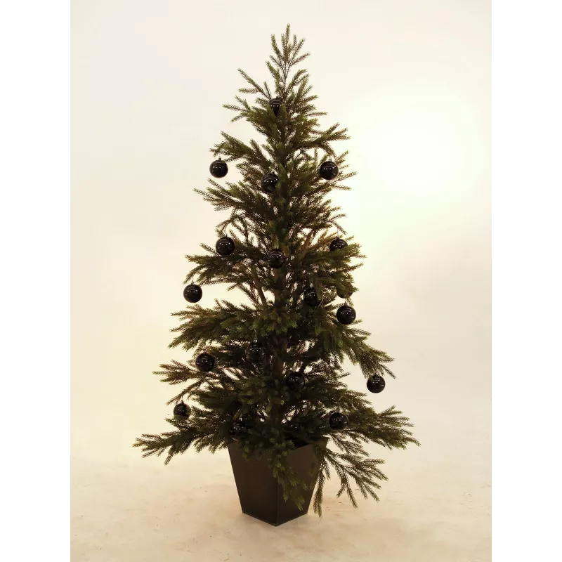 EUROPALMS sfera decorativa 7 cm, nero, confezione da 6 (83501253)