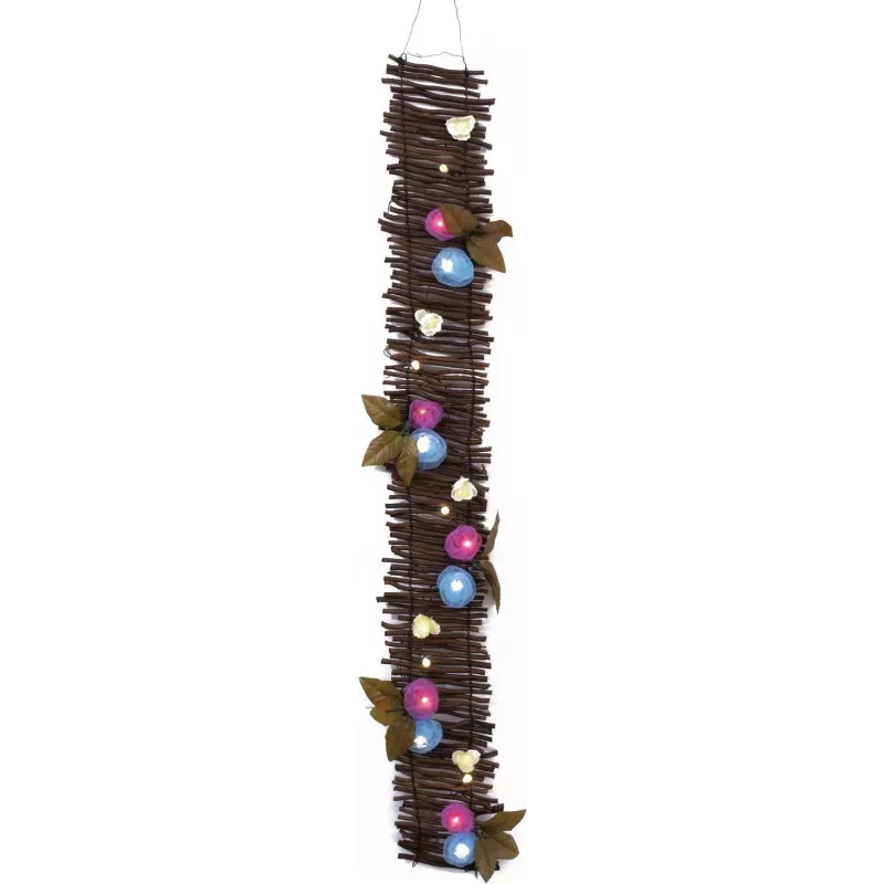 EUROPALMS ghirlanda di rose con LED, 120 cm, bianco 83330320