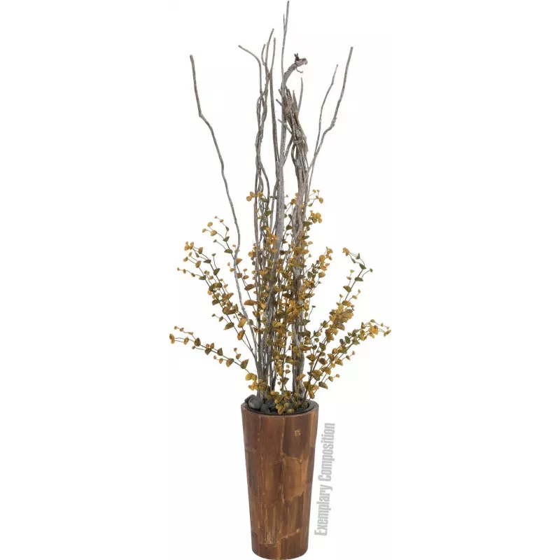 EUROPALMS ramo di eucalipto artificiale, verde-giallo, 110 cm 82505622
