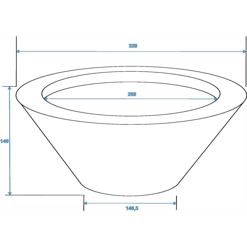 EUROPALMS Leichtsinn Bowl-15 ciotola decorativa, bianco, lucido 83011822