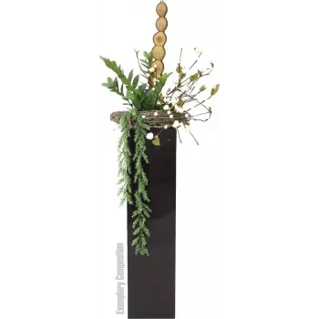 EUROPALMS Zamifolia pianta ZZ artificiale, 70 cm, vaso nero 82600153