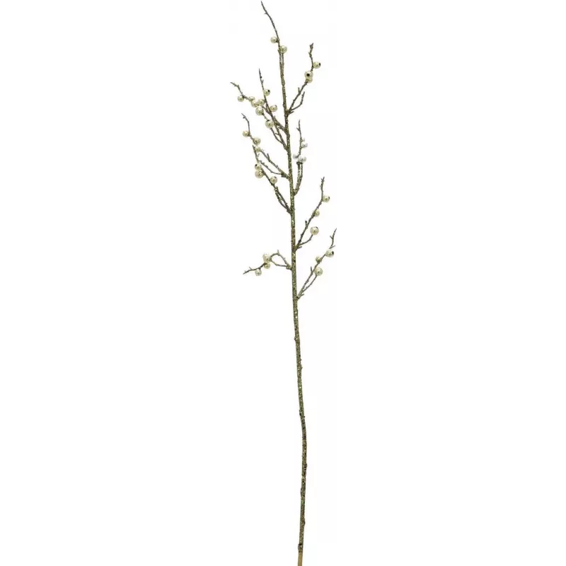 EUROPALMS ramo di bacche oro glitter, 85 cm, confezione da 3 (83500441)