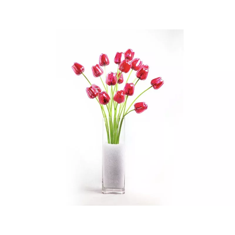 EUROPALMS Kristalltulpe tulipano artificiale, rosso, 61cm, confezione da 12 82600205