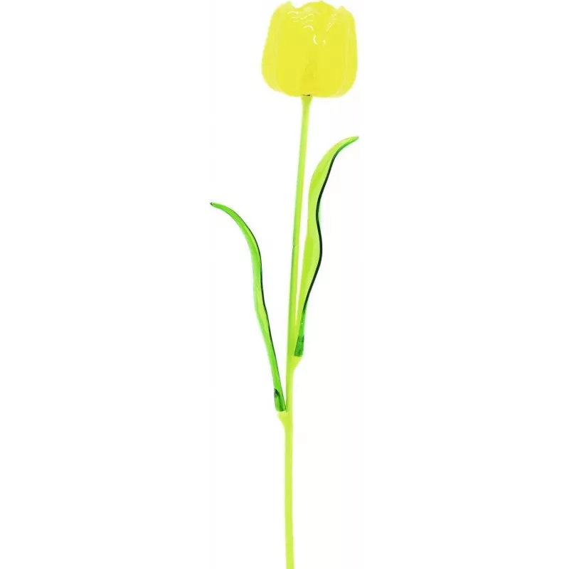 EUROPALMS Crystal Tulip fiore artificiale, giallo, 61 cm, confezione da 12 82600207